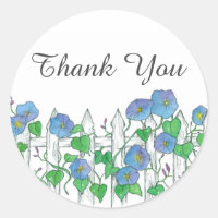 Blue Morning Glory Flowers Thank You