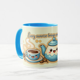 Blue Morning Harmony | Sunrise Inspiration Mug Wra