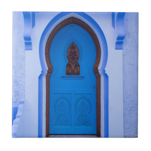 Blue Moroccan Door Ceramic Tile
