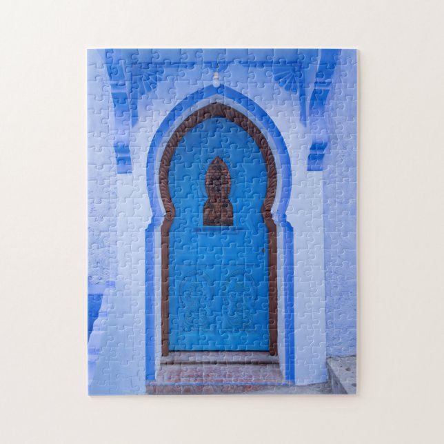Blue Moroccan Door Jigsaw Puzzle (Vertical)