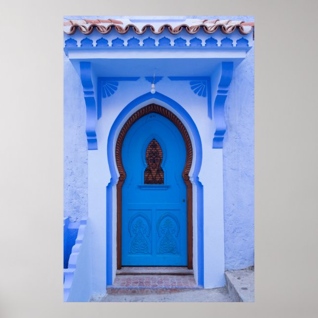 Blue Moroccan Door Poster (Front)