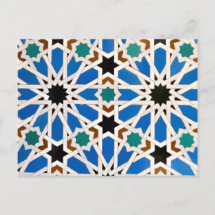 Blue Moroccan Mosaic Postcard