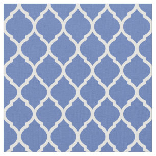 Blue Moroccan Quatrefoil Fabric