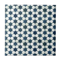 Blue Moroccan Star Pattern