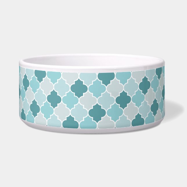 Blue Moroccan Trellis, Latticework, Quatrefoil (Front)