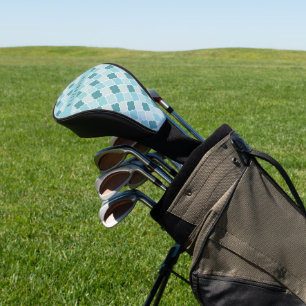 Blue Moroccan Trellis, Quatrefoil, Your Name Golf Head Cover