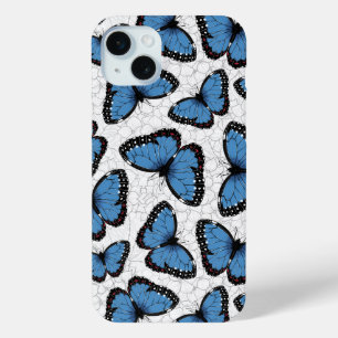 Blue morpho butterflies iPhone 15 mini case