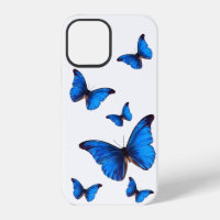 Blue Morpho Butterflies in Flight