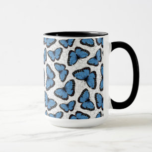 Blue morpho butterflies mug