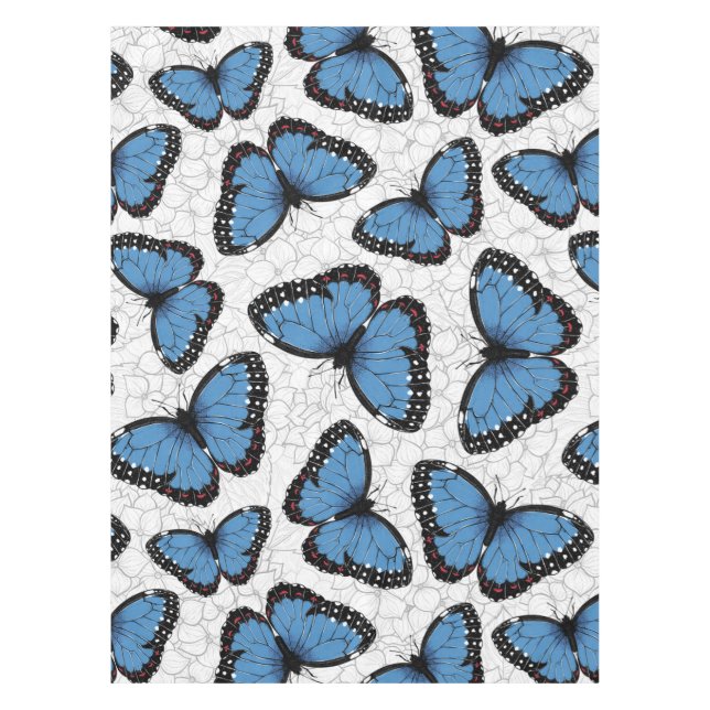 Blue morpho butterflies tablecloth (Front)