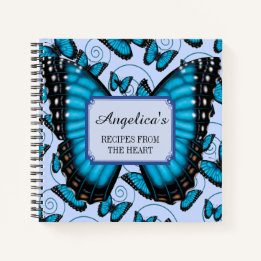 Blue Morpho Butterfly 2 Recipe Notebook