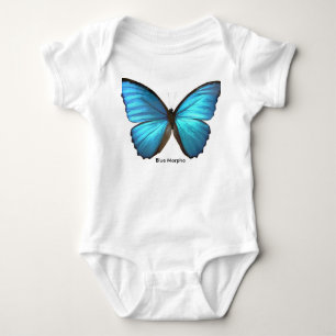 Blue Morpho Butterfly Baby Bodysuit