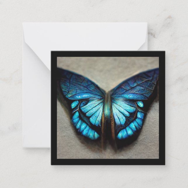 Blue morpho butterfly card (Front)
