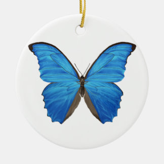 Blue Morpho Butterfly Ceramic Tree Decoration