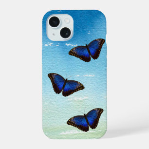 Blue Morpho Butterfly iPhone 15 Case