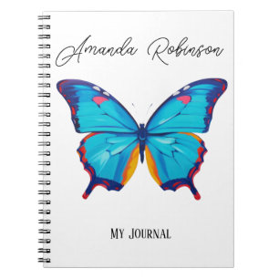 Blue morpho butterfly painting (PERSONALIZE) Notebook