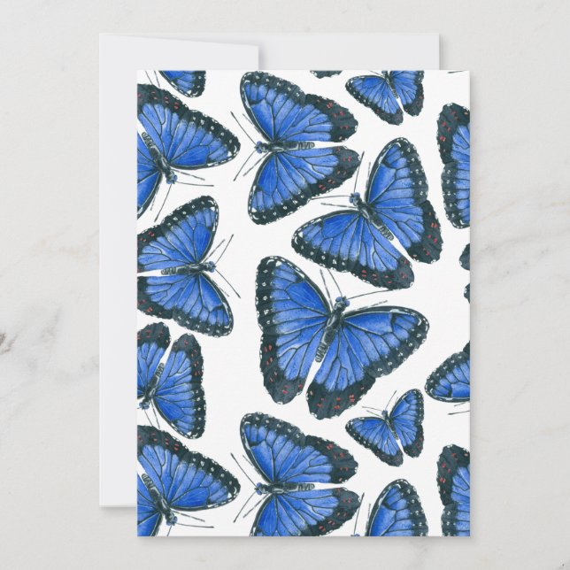 Blue morpho butterfly pattern design (Front)