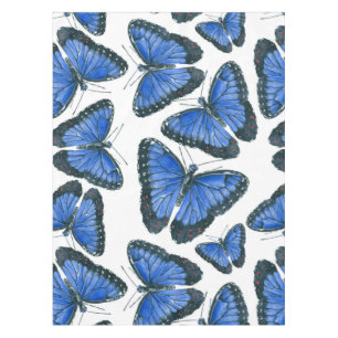Blue morpho butterfly pattern design tablecloth
