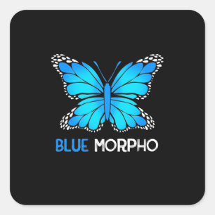 Blue Morpho Butterfly Square Sticker