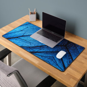 Blue Morpho Butterfly Wing Macro Desk Mat