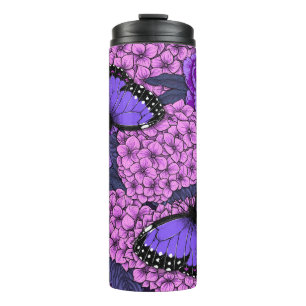 Blue morpho garden 2 thermal tumbler