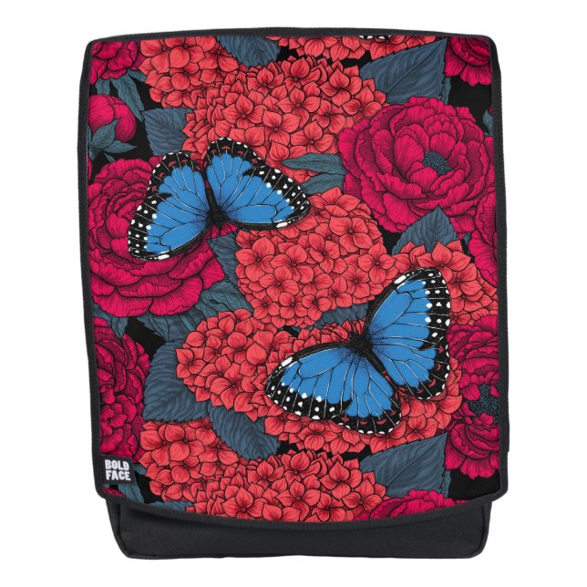 Blue morpho garden backpack (Front)
