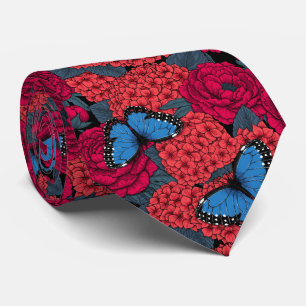 Blue morpho garden tie