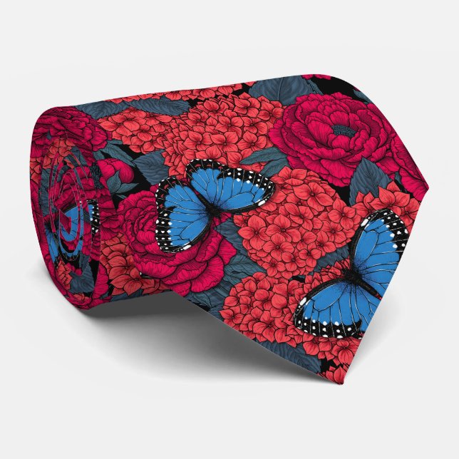 Blue morpho garden tie (Rolled)