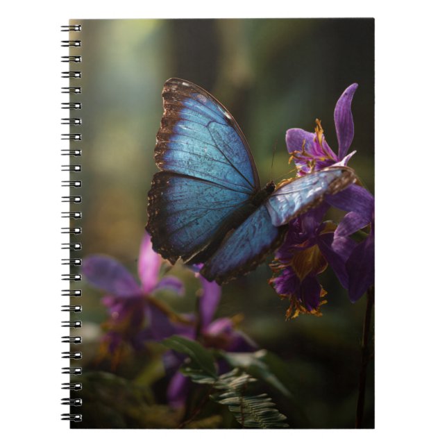 Blue Morpho Iris Notebook (Front)
