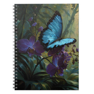 Blue Morpho Orchid Jungle Notebook