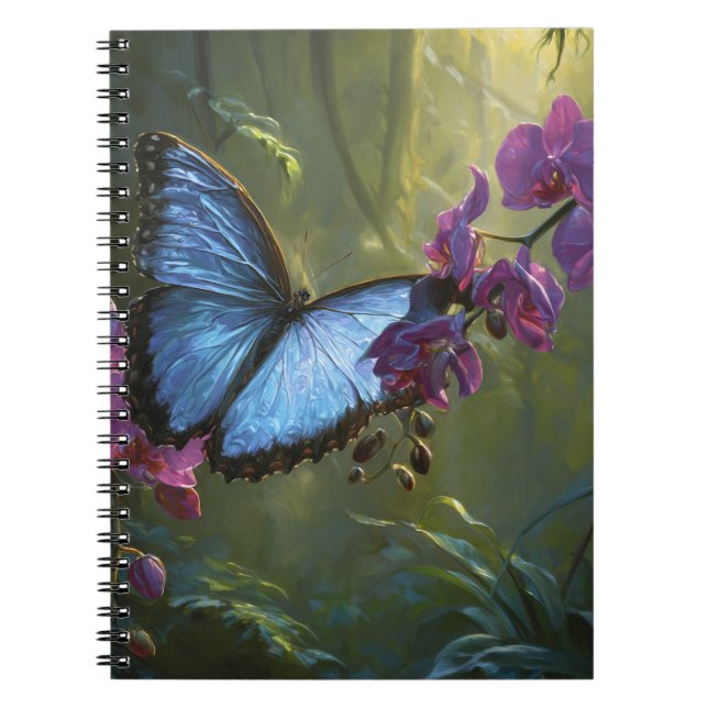 Blue Morpho Orchid Notebook (Front)