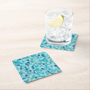  Blue Mosaic Coasters