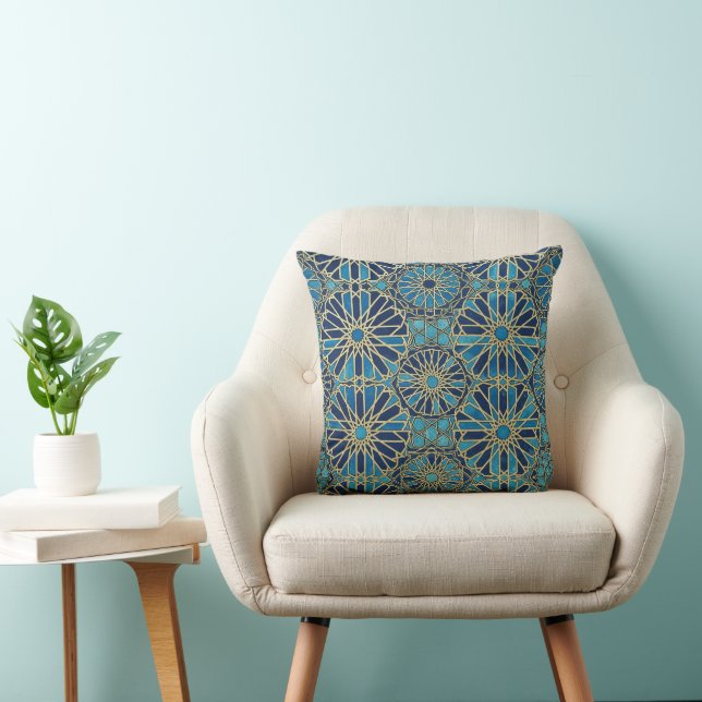 blue mosaic cushion (Chair)