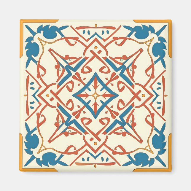 blue mosaic magnet (Front)