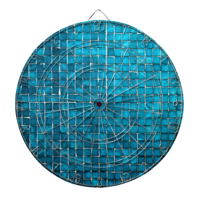 Blue mosaic pattern dartboard (Front)
