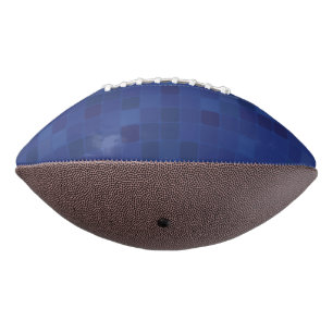 Blue mosaic pixel pattern football