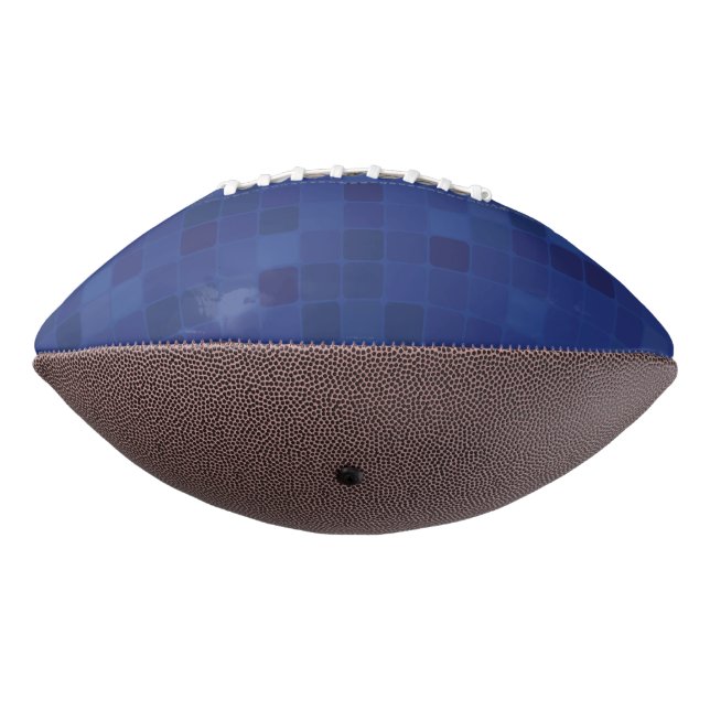 Blue mosaic pixel pattern football (Rotated 270)