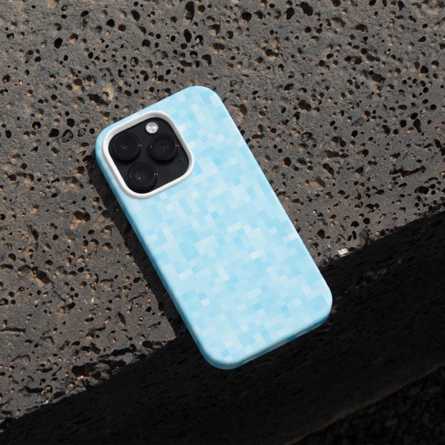 Blue Mosaic Pixelation Case-Mate iPhone Case (Creator Uploaded)