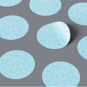 Blue Mosaic Pixelation Classic Round Sticker