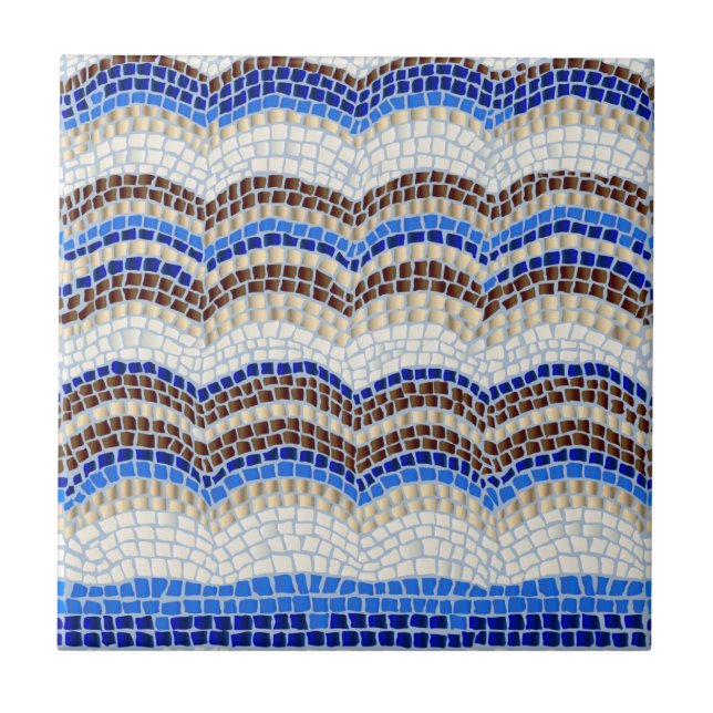 Blue Mosaic Small Ceramic Tile (Front)