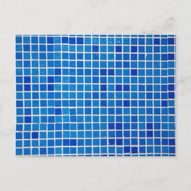 Blue Mosaic Tile Postcard (Front)