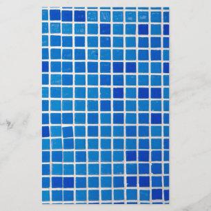 Blue Mosaic Tile Stationery