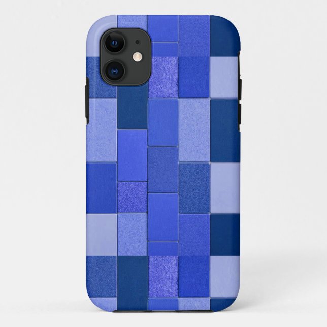 Blue mosaic tiles Case-Mate iPhone case (Back)