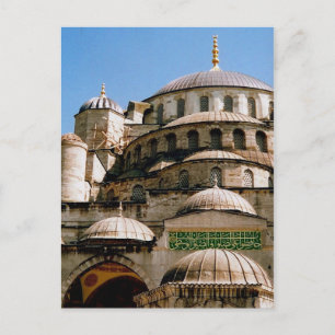 blue mosque camii postcard