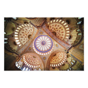 Blue Mosque Ceiling in Istanbul Photo Print