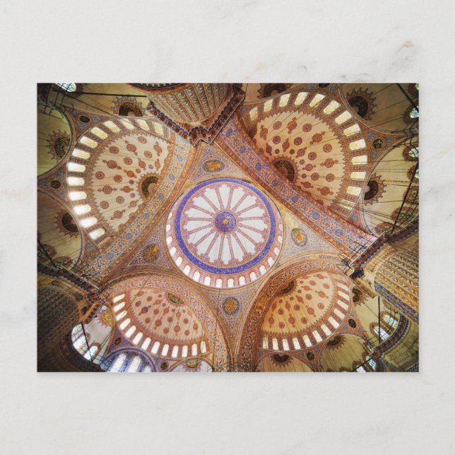 Blue Mosque Ceiling in Istanbul Postcard (Front)