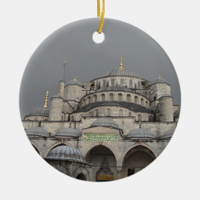 Blue Mosque in Istanbul, Turkey Ceramic Ornament (Front)