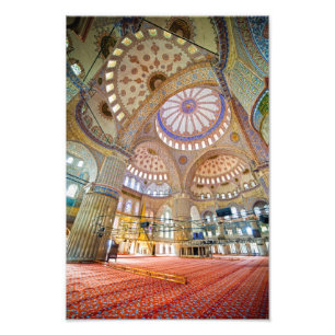 Blue Mosque Interior in Istanbul Photo Print