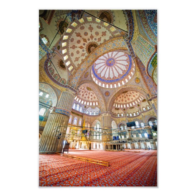 Blue Mosque Interior in Istanbul Photo Print (Front)