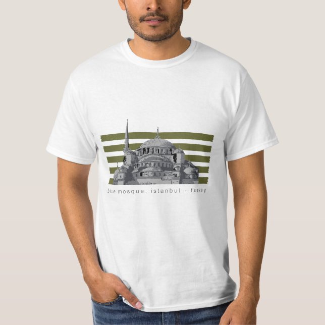 Blue Mosque Islamic art T-Shirt (Front)